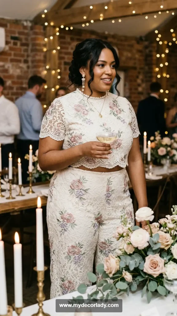 19. Lace or Embroidered Matching Set