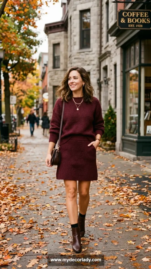 19. Sweater and Mini Skirt Matching Set