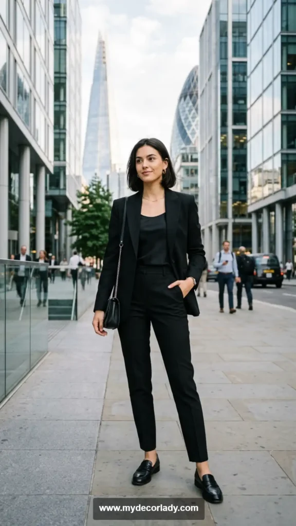 2. Monochrome Blazer and Trouser Set