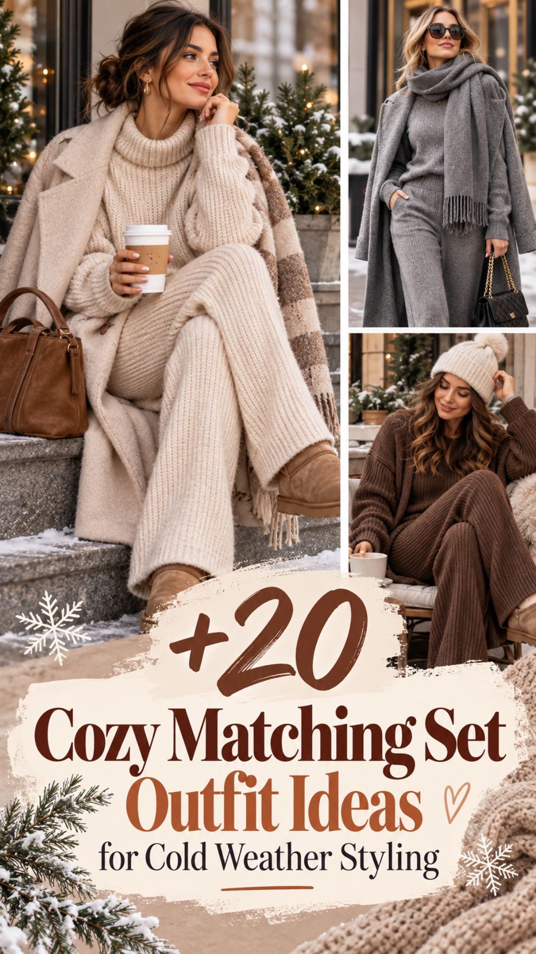20 Cozy Matching Set Outfit Ideas for Cold Weather Styling