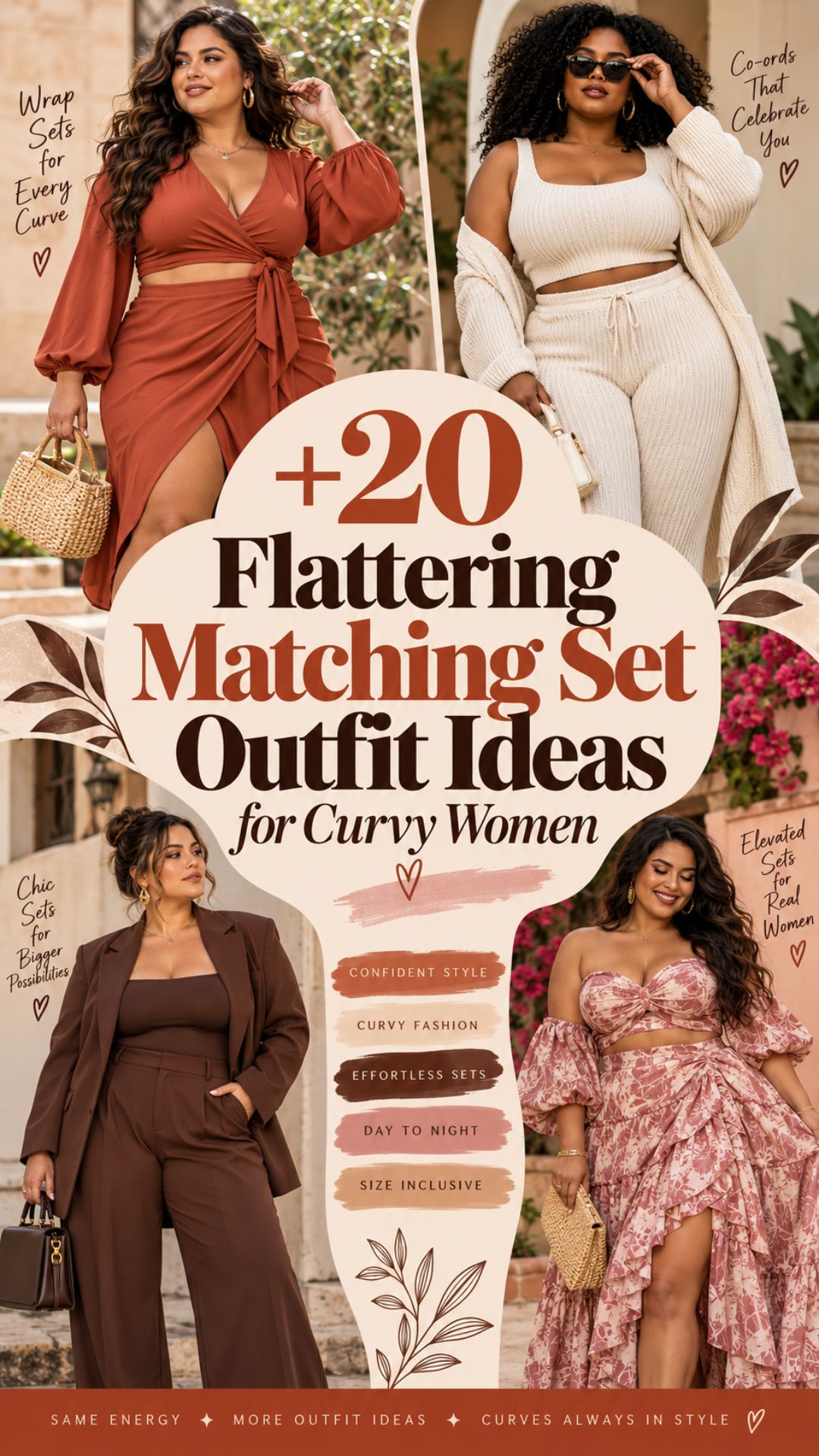 20 Flattering Matching Set Outfit Ideas for Curvy Women