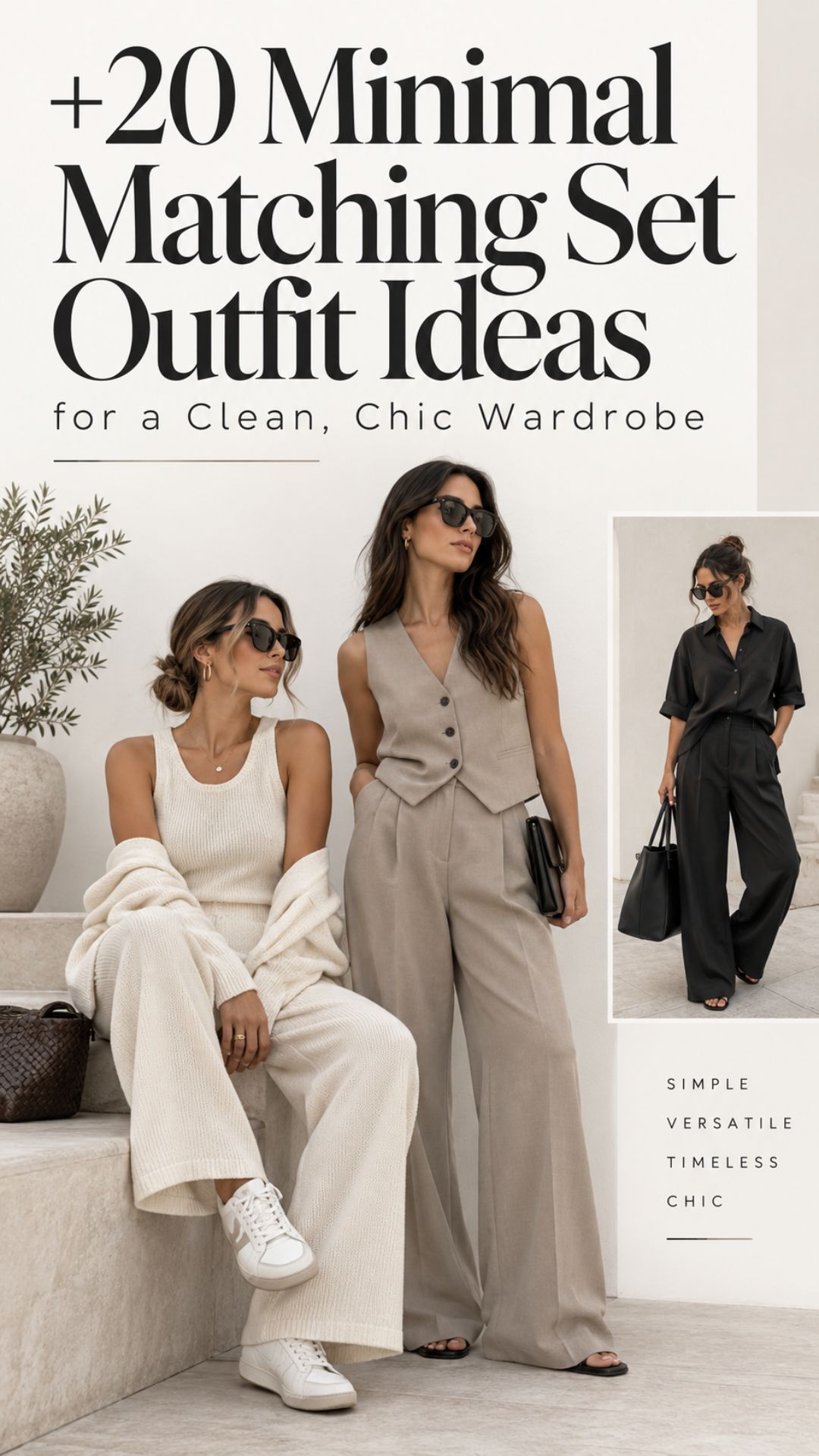 20 Minimal Matching Set Outfit Ideas for a Clean, Chic Wardrobe
