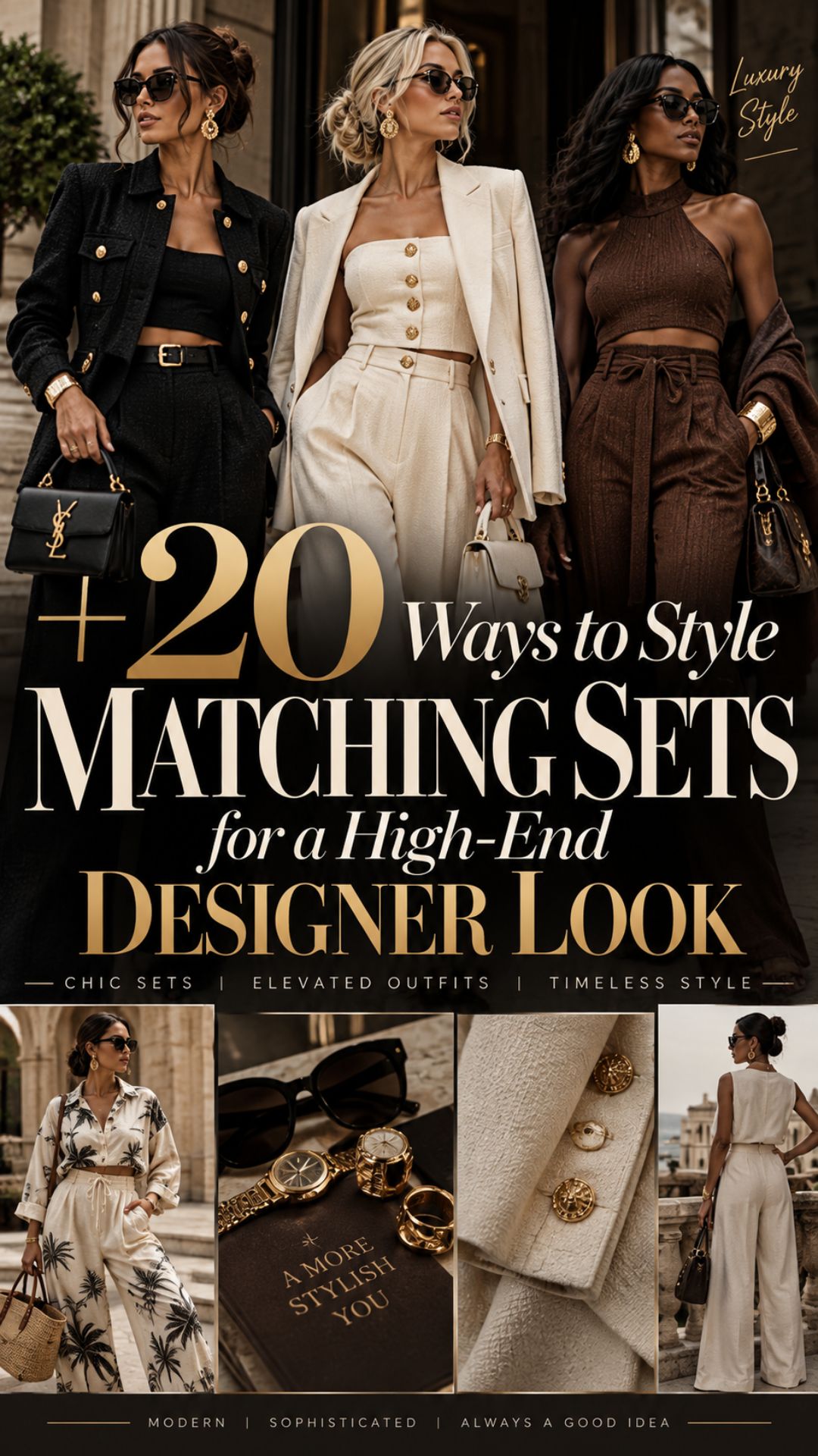 20 Ways to Style Matching Sets for a High-End Designer Look