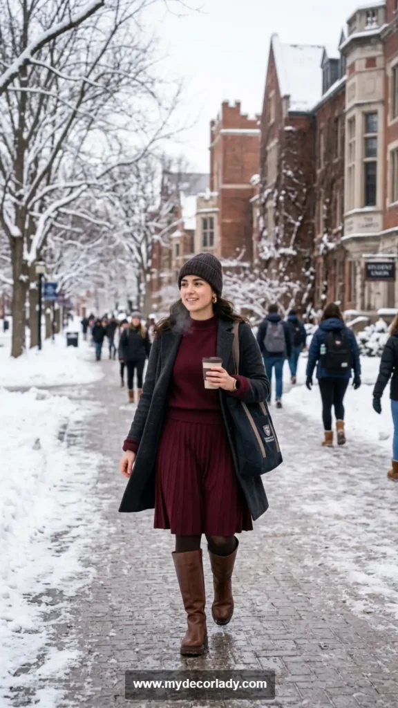 20. Matching Sweatshirt and Skirt Set for Winter Fashion