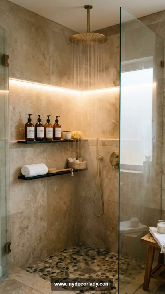 3. Create a Spa-Like Shower Corner
