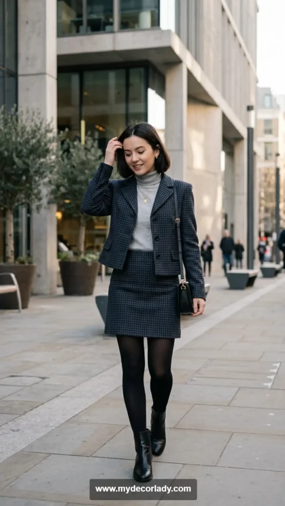 3. Cropped Blazer and Mini Skirt Sets