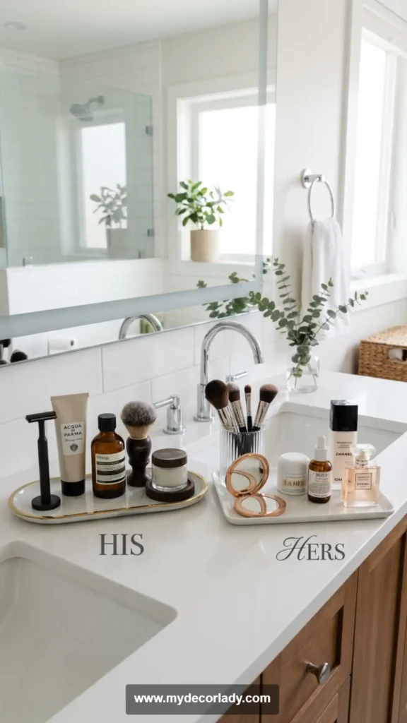 3. “His” and “Hers” Labels for Shared Bathrooms