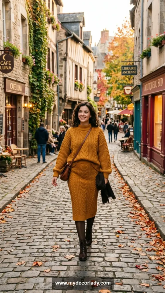 3. Knit Sweater and Skirt Matching Set