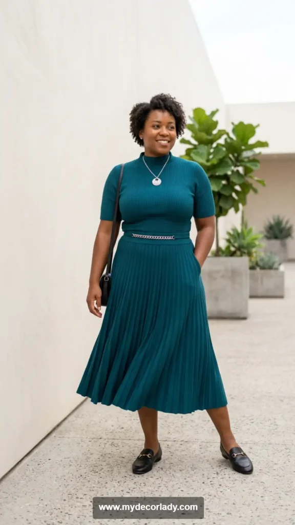 4. Monochrome Skirt and Top Matching Set