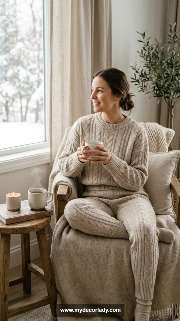 4. Soft Knit Matching Set for Cozy Minimal Style