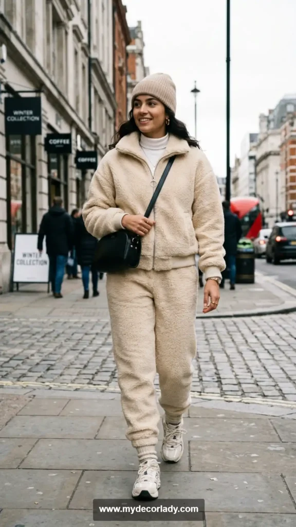 6. Teddy Fleece Jacket and Pants Matching Set