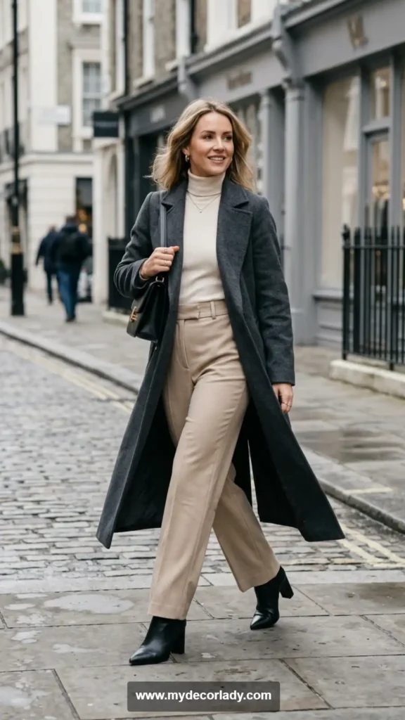 7. Ribbed Knit Top and Wide-Leg Pants Set