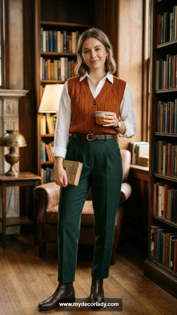 9. Matching Sweater Vest and Shirt Set