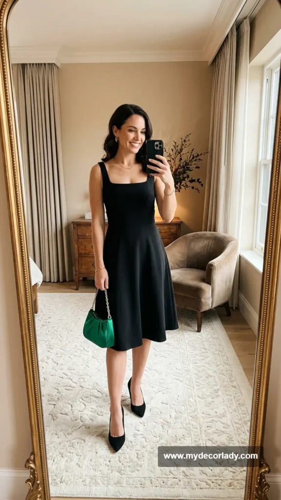 10. Black A-Line Cocktail Dress