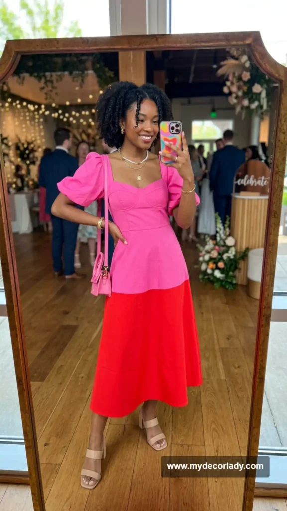 11. Bold Color-Block Dress