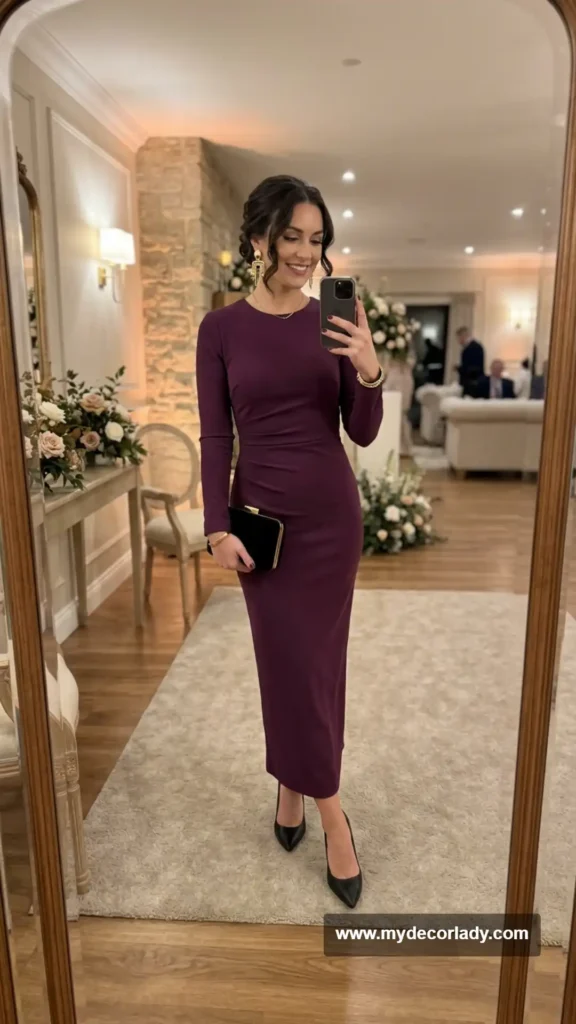 11. Long-Sleeve Column Dress