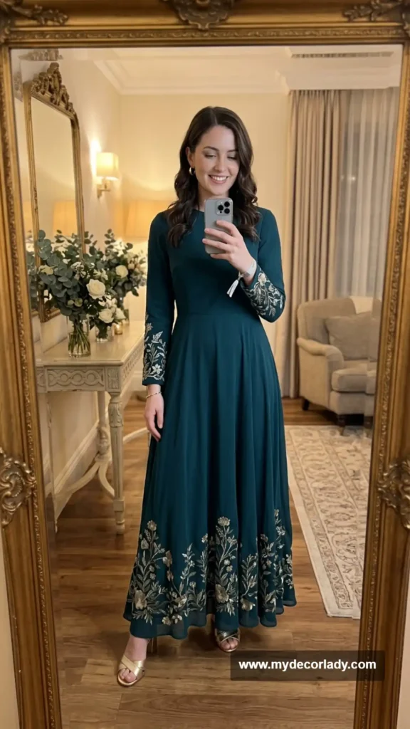 14. Embroidered Modest Maxi Dress