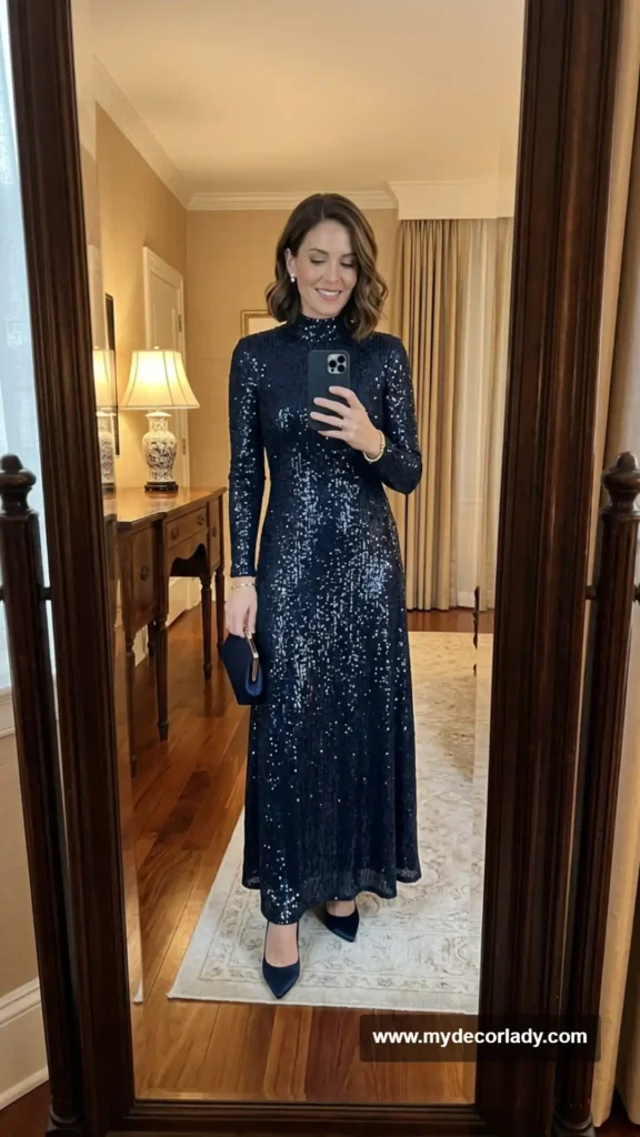 17. Modest Sequin Maxi Dress