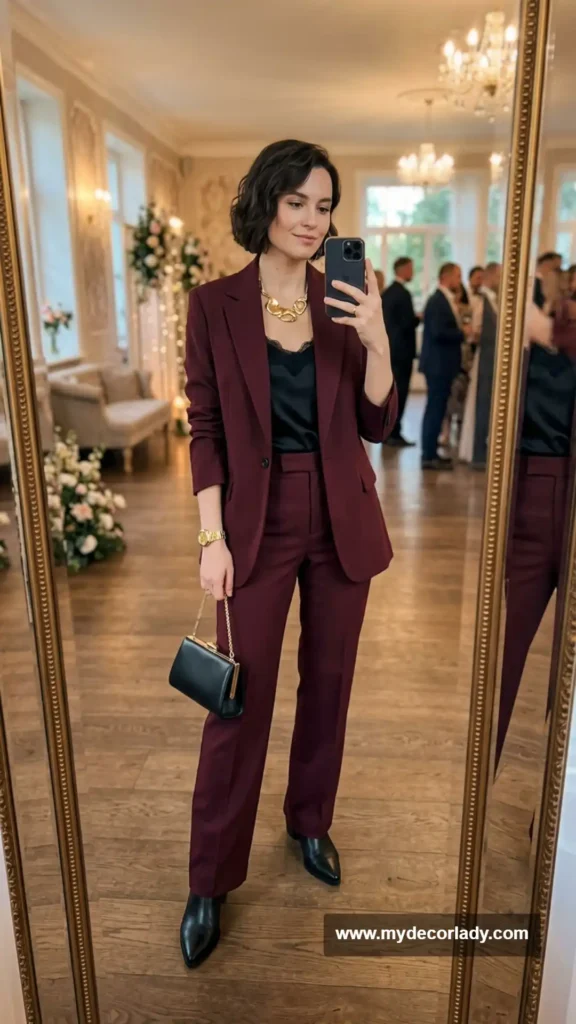 19. Elegant Suit for an Androgynous Wedding Guest Look