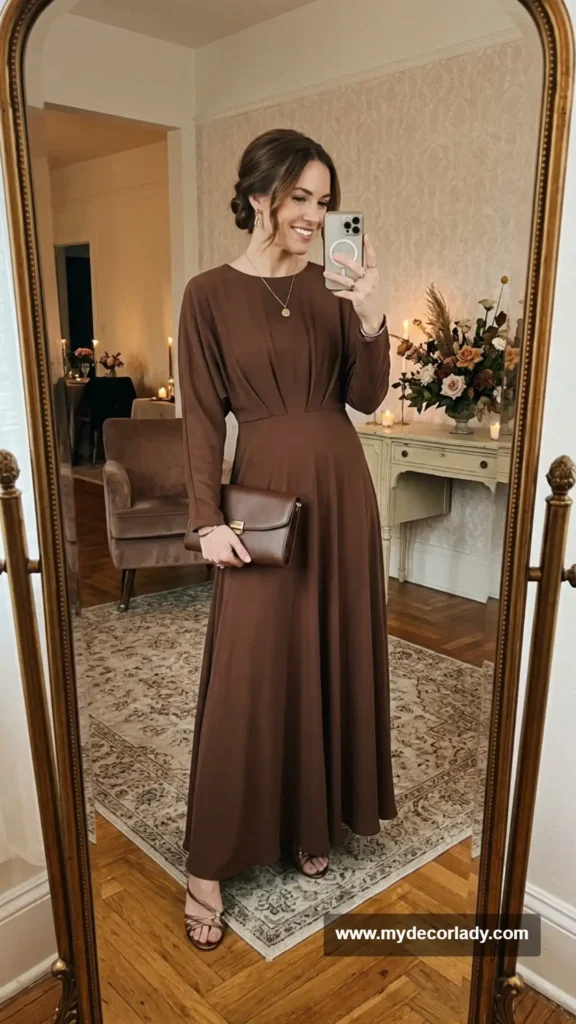 19. Monochrome Modest Wedding Guest Look
