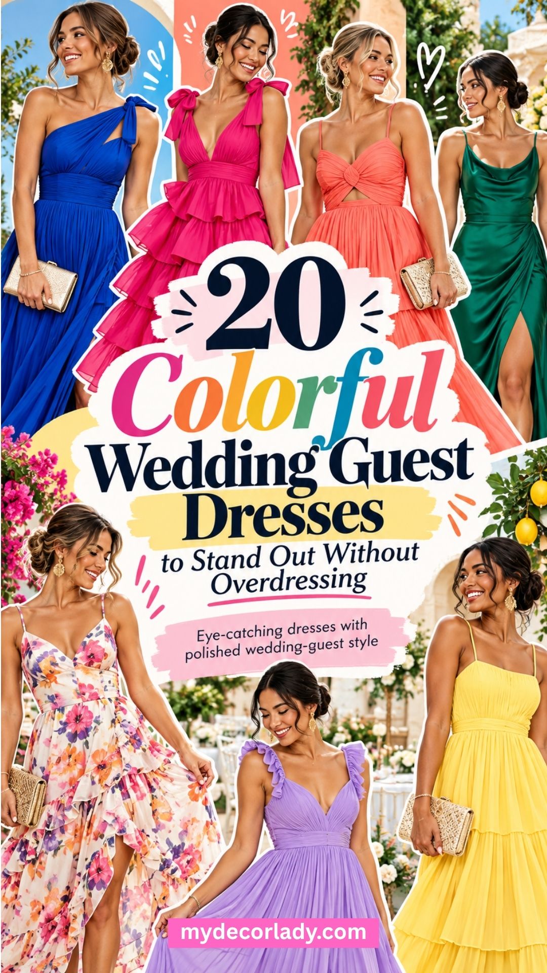 20 Colorful Wedding Guest Dresses to Stand Out Without Overdressing