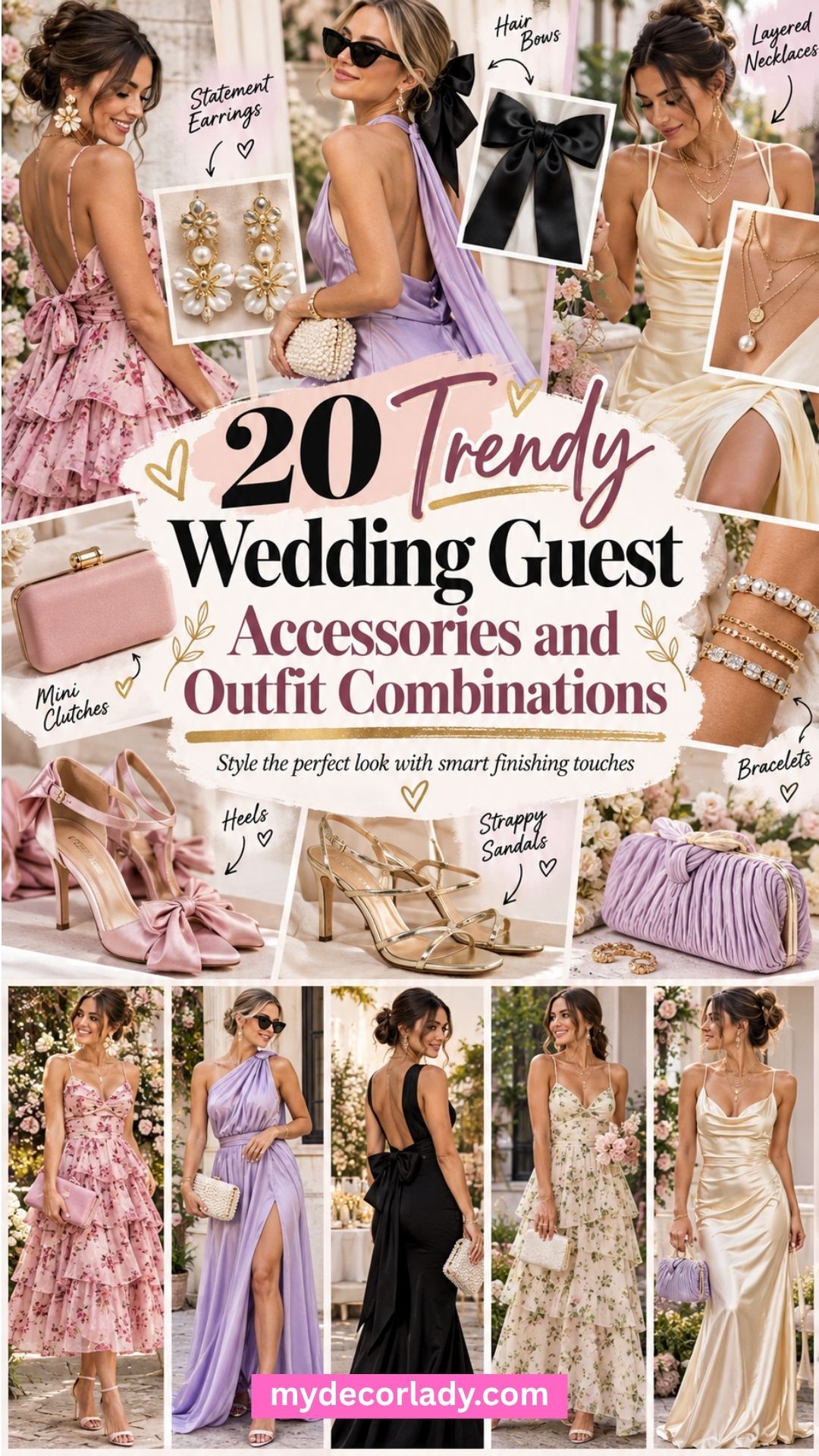 20 Trendy Wedding Guest Accessories and Outfit Combinations