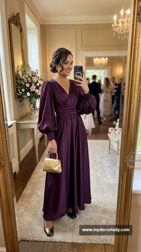 20. Floor-Length Dress With Statement Sleeves