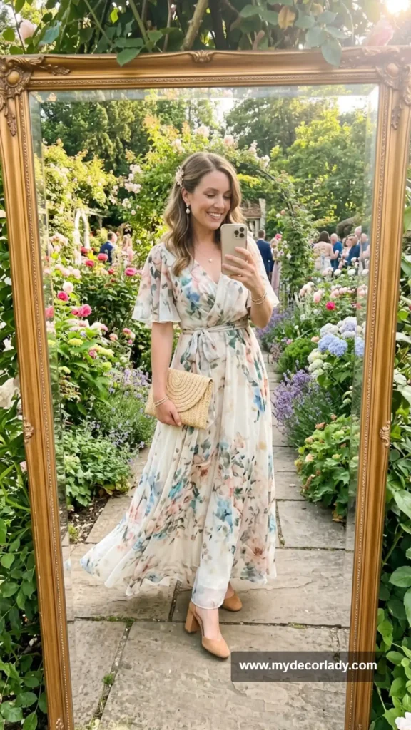 3. Floral Maxi Dress for a Garden Wedding