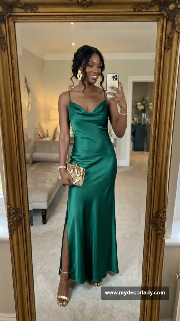 8. Draped Cowl-Neck Slip Dress