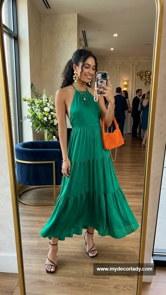 8. Halter-Neck Maxi Dress