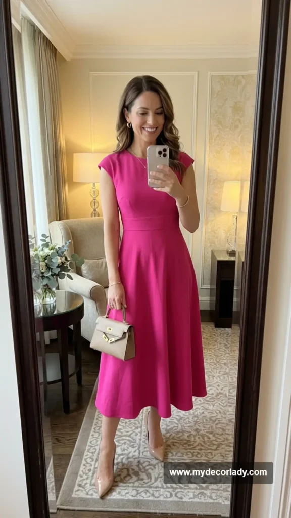 9. Fuchsia A-Line Dress