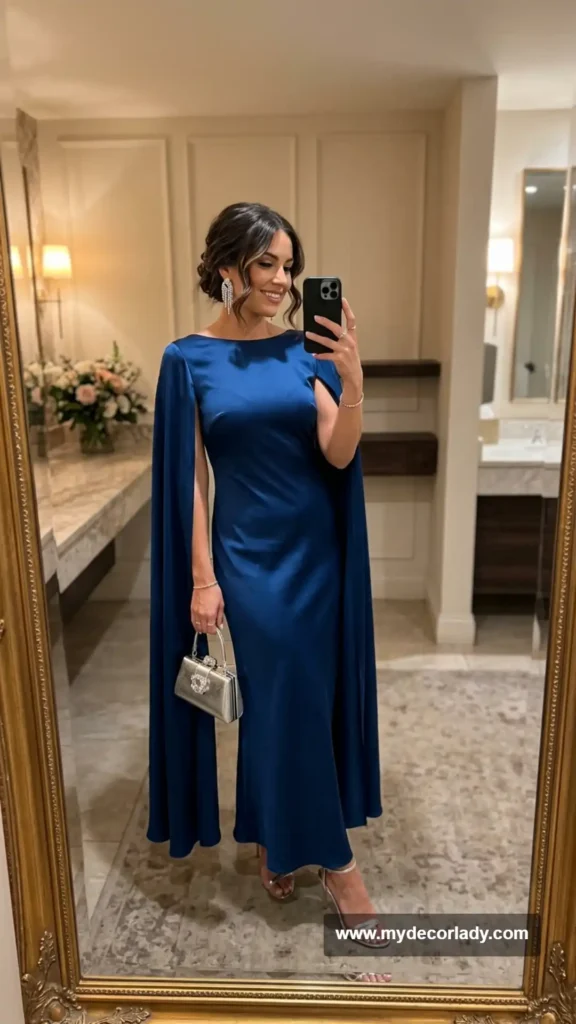9. Maxi Dress With Cape Sleeves